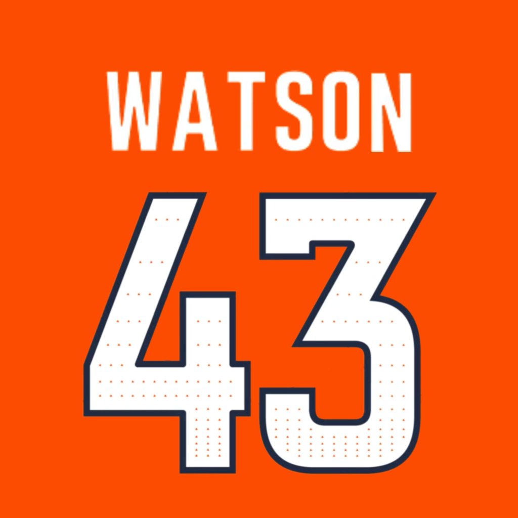 Denver Broncos RB Blake Watson is wearing number 43. Currently shared with Keidron Smith. #BroncosCountry