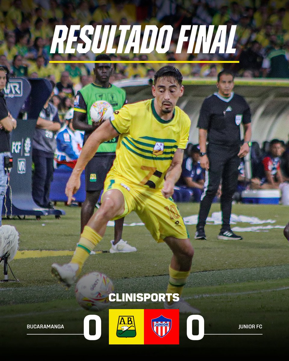 ABucaramanga's tweet photo. ⏱️Finaliza el partido, se repartieron puntos en el Alfonso López

🟡🟢AB[0•0] JUN🔴⚪
#SoñemosJuntos https://t.co/nVoejHQb3r
