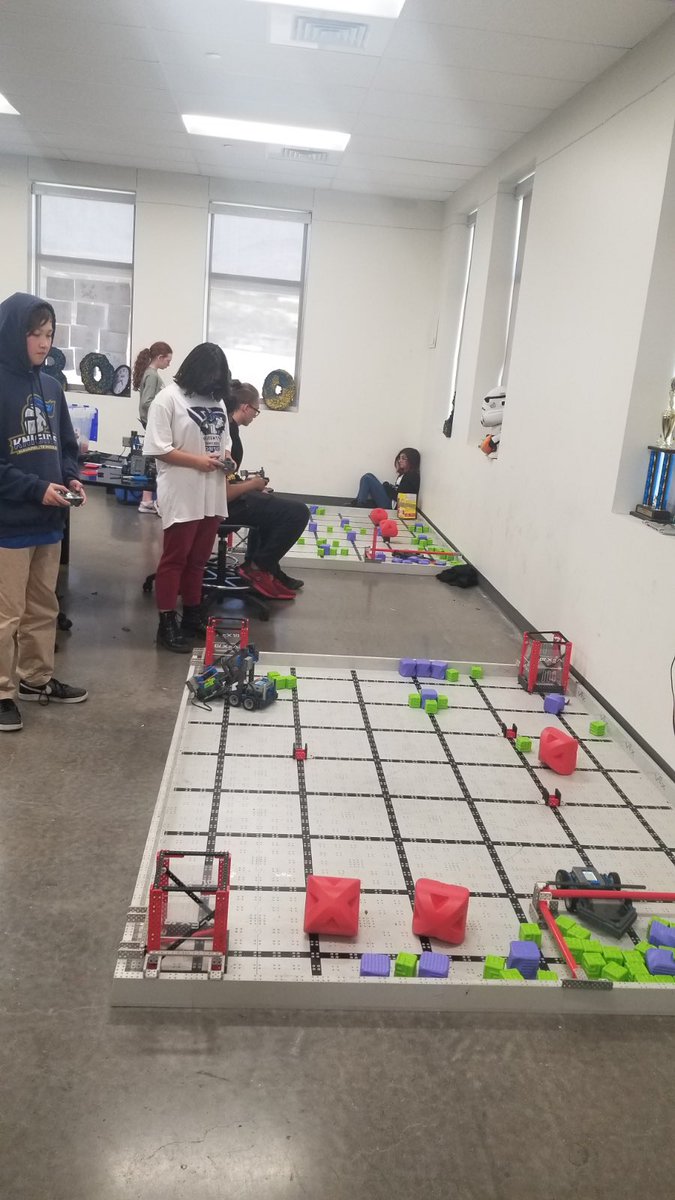 The Knight Robotics Team is gearing up for a successful Saturday next week. They came in for a Saturday practice and they are ready! #KnightNation #ItStartsWithUs