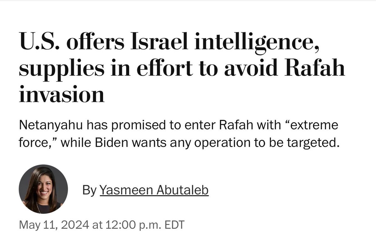 If this is true - this is a DISGRACE ! So the Biden Administration hasn’t been giving Israel intelligence considering there are U.S. hostages being held by Hamas ?! washingtonpost.com/politics/2024/…