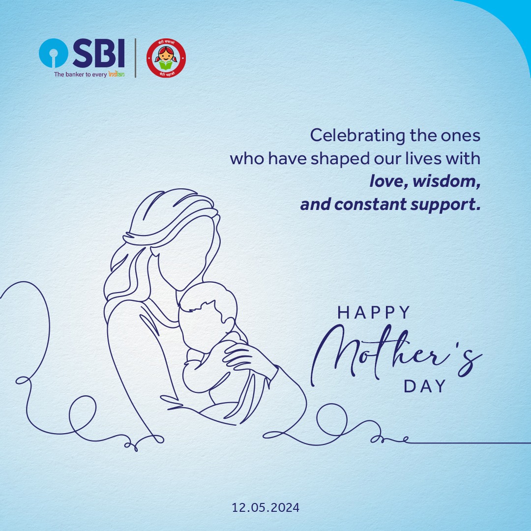 On Mother's Day today, we honour all the mothers who teach us invaluable lessons, fulfill our dreams and create lifelong memories through their love, care and affection. Happy Mother's Day! #SBI #TheBankerToEveryIndian #MothersDay