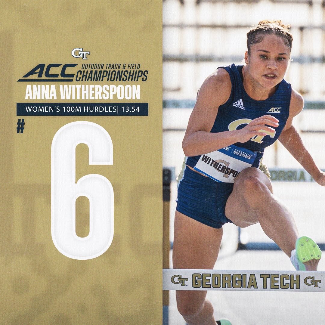 Anna Witherspoon: Women’s 100M Hurdles All ACC Second Team Honors✅ #StingEm🐝