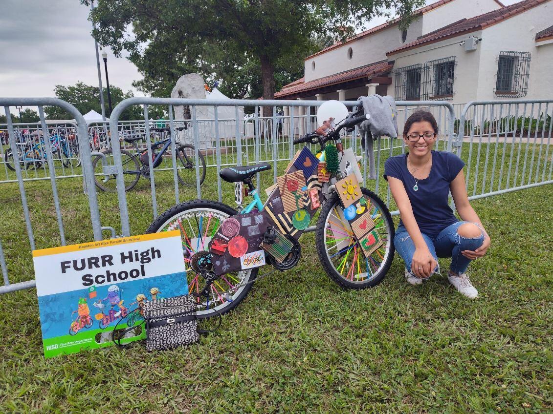 Furr Arts in the Community The class project won an award at the Art Bike Parade and Festival today!! Congratulations Ms. Mebane and students 🎉@TeamHISD @HISDCentral @EdleaderMoran @mswheatfall