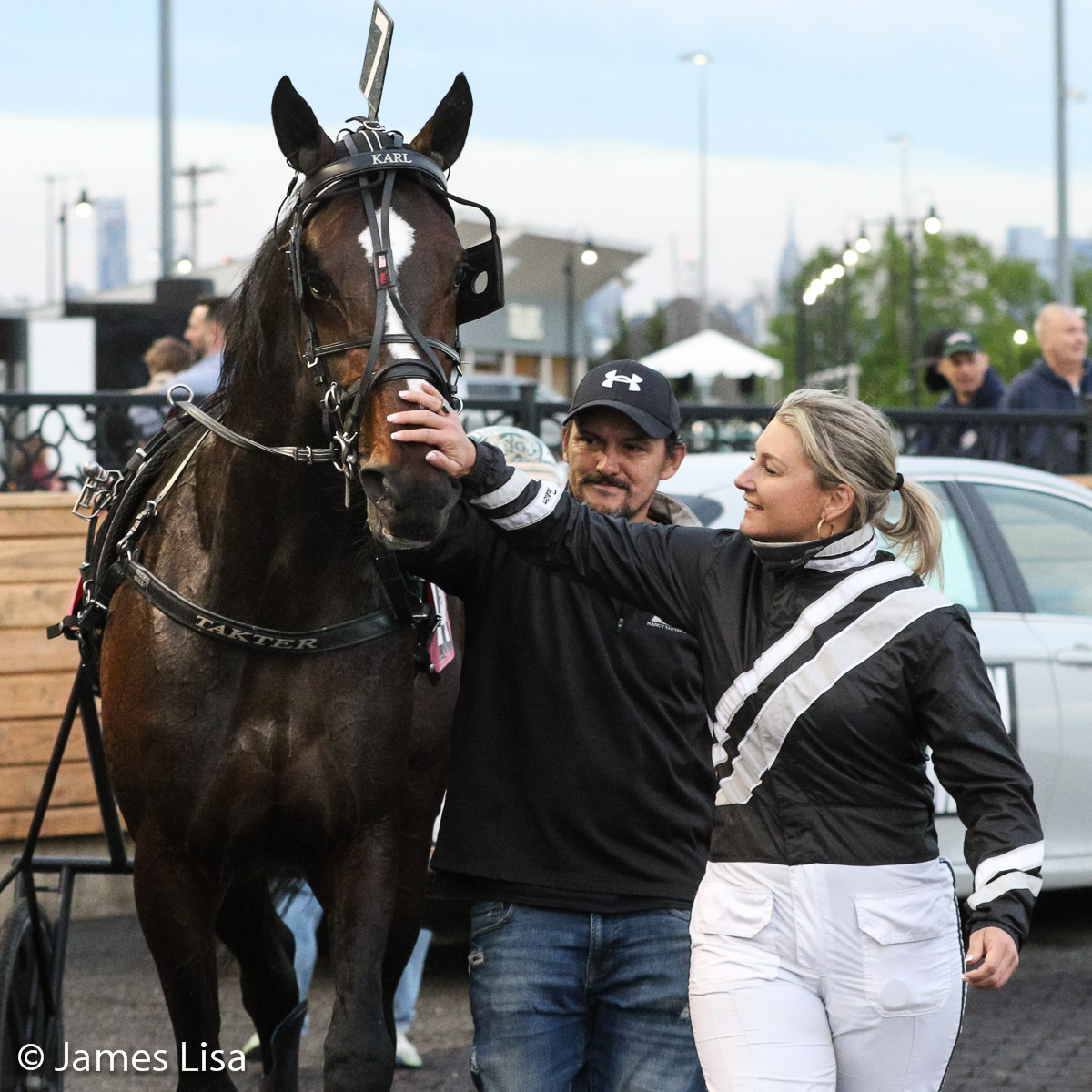 Karl doesn't disappoint and handily wins the 1st Leg of the NJ Sire Stakes 3yo Colts & Geldings @themeadowlands @NancyTakter @JimmyTakter @Elinemjo @crawfordmom1  @JessicaOtten1 @DaveLittleBigM #harnessracing #PlayBigM