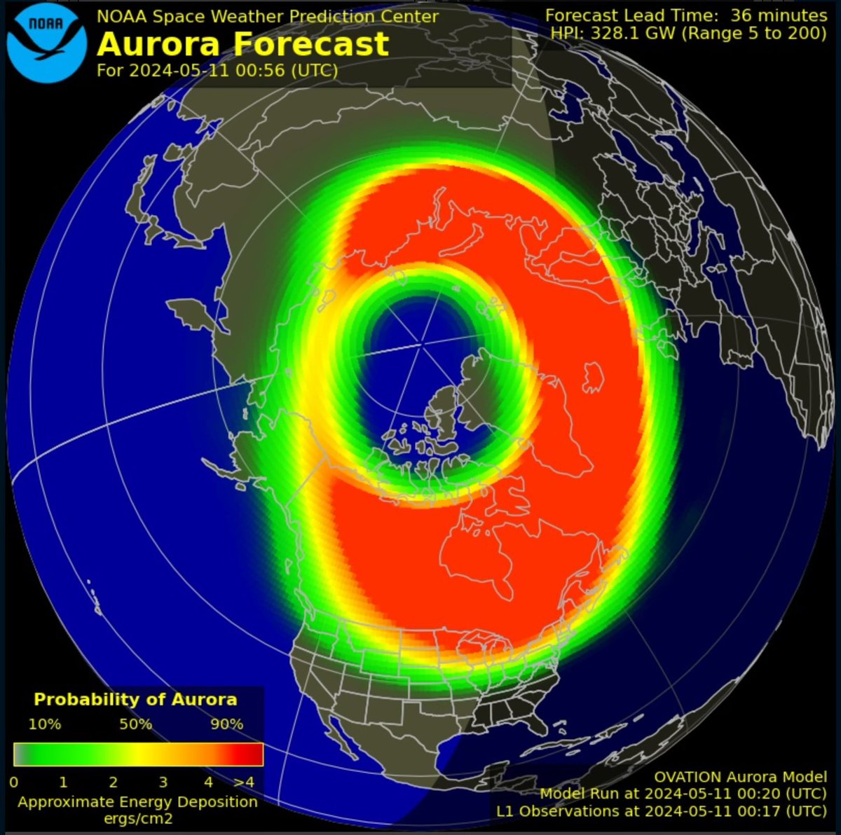 Low confidence in repeat performance of #NorthernLights tonight

Well above average solar activity continues, reports this evening from Europe/UK less than encouraging (like nothing)

Last report is a Kp7 G3 strength, but L pic current status now, R pic same time last night
