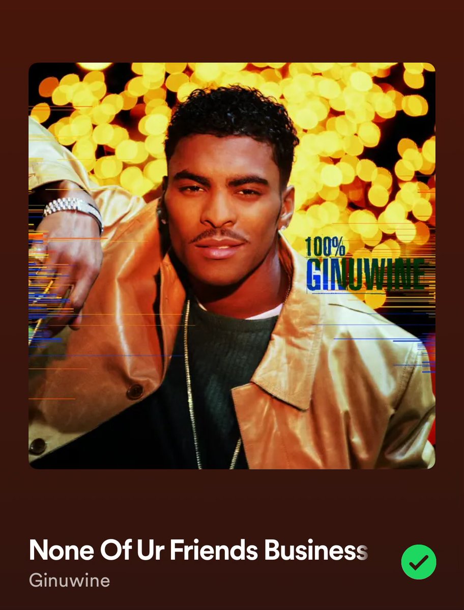 Great sophomore album! I love him talking 💩about his girl’s friends.
#NowPlaying #Ginuwine