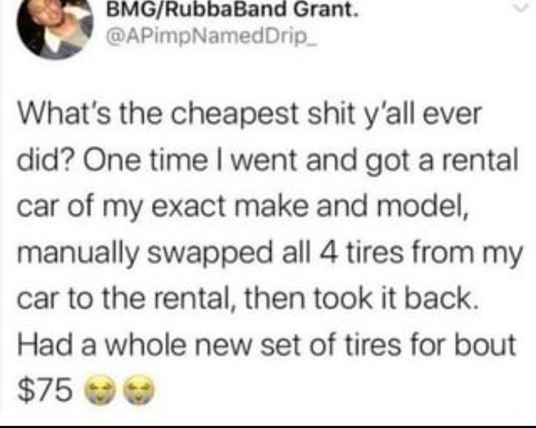 Awwww HELLL NAHH 🤯🤯😭😭🤣 what’s the cheapest thing y’all ever did??? 🤣🧐