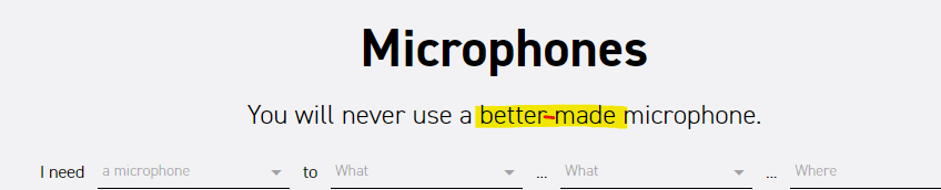 HermanAmiel's tweet photo. @shure Hyphenate your compound adjectives. https://t.co/PW1iW78oIz