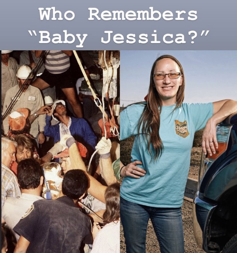 For Those of You That Don’t, On October 14th 1987 a Little Girl Named Jessica McClure Fell Into a Well in Her Aunt’s Backyard in Midland, TX. The Story Gained National Attention and After 56 Hours “Baby Jessica” Was Saved. Now 36, Jessica is the Mother of 2 Children. When She…