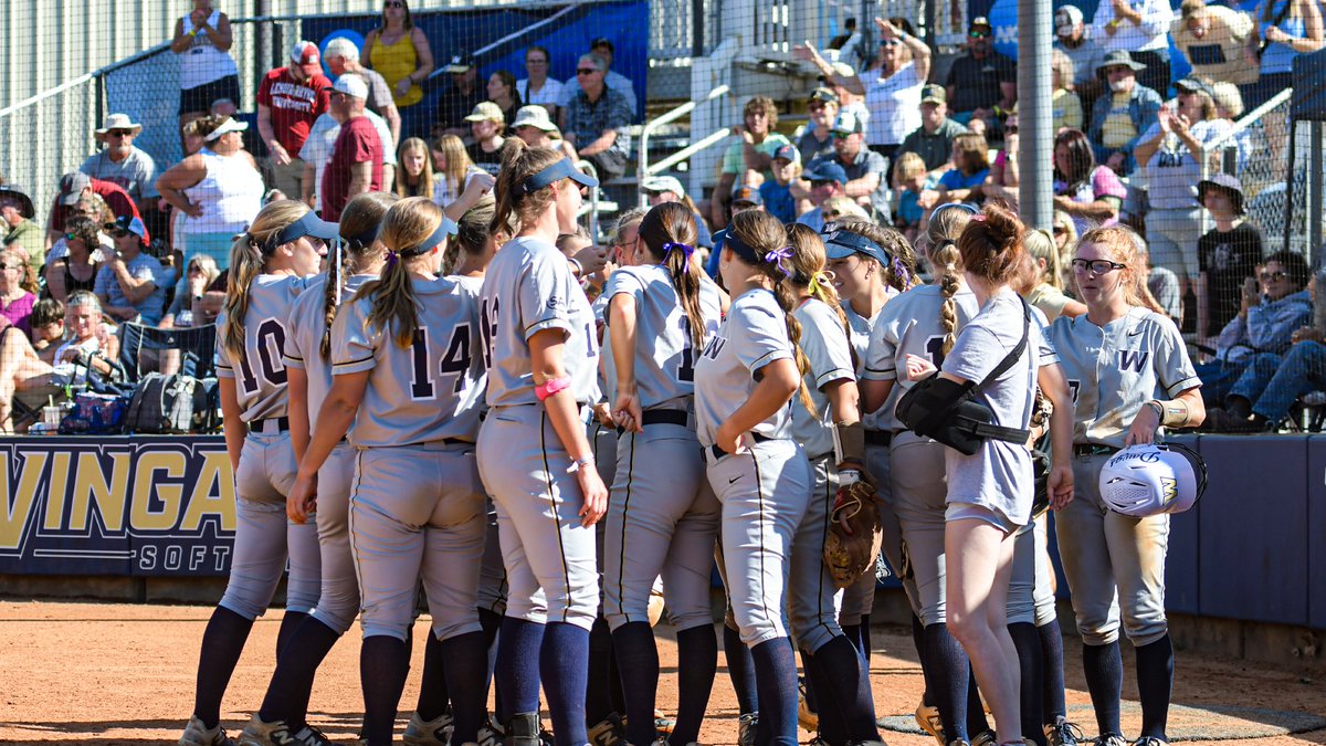 #7 @WingateSoftball picked up 2 wins Saturday, but fell in the final game in 8 innings Another historic season ends with a program-record 49 wins, second straight SAC title and second straight year hosting regionals. 9⃣7⃣ wins last 2 seasons! Recap | shorturl.at/deouD