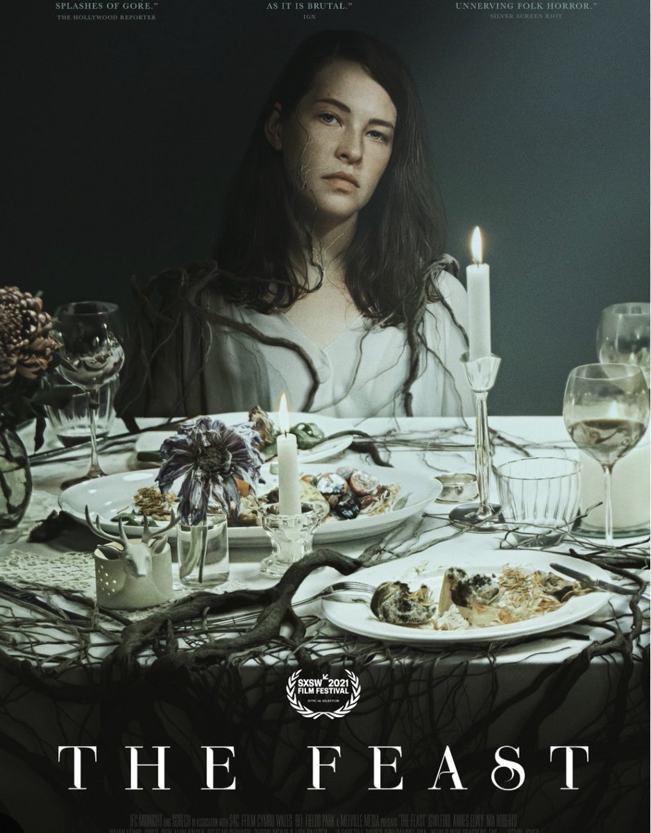I’ve been saving TikTok movie recommendations from a few people I follow. I watched The Feast today, a Welsh #folkhorror film. I 🫣 a few times during the dinner. Revenge on the selfish rich? Yes #thefeastmovie