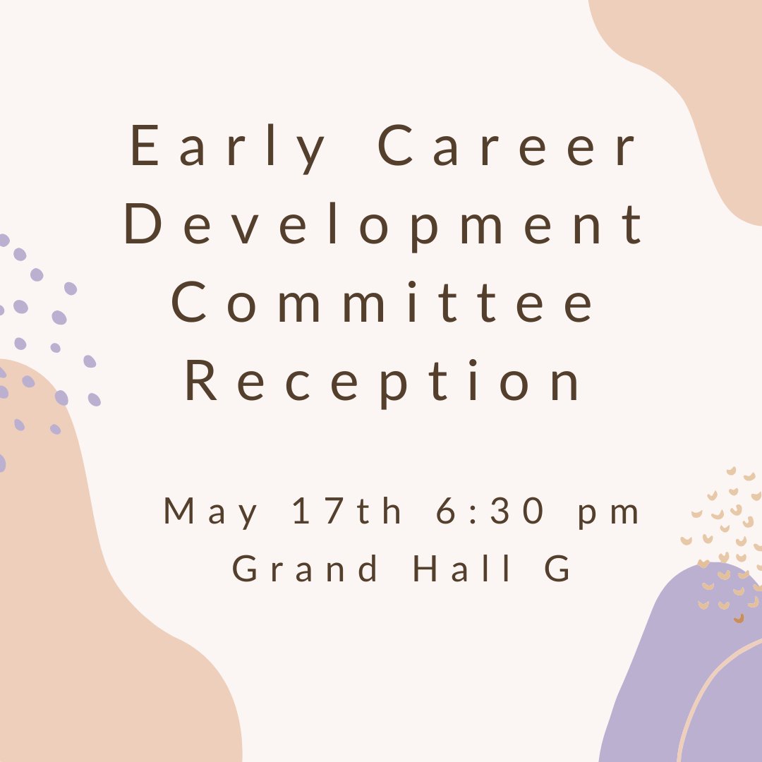 Join us for the Early Career Development Committee Reception on Friday, May 17th at 6:30 pm in Grand Hall G.

#COSM #COSM2024 #ASPO #ASPO2024 #PEDSOTO