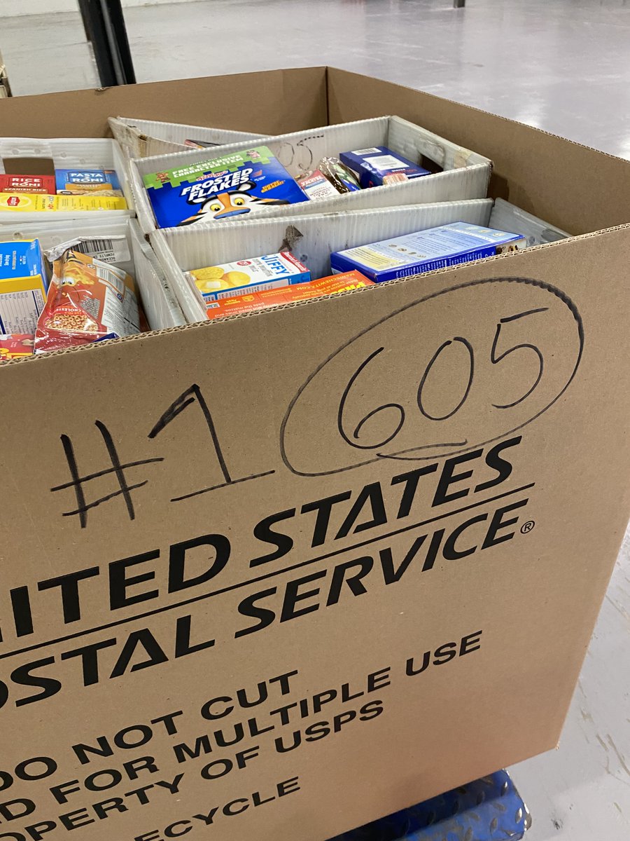 Our first #StampOutHunger box is weighed. It’s a whopping 605 pounds! #ThankYou #LongIsland #IslandHarvest