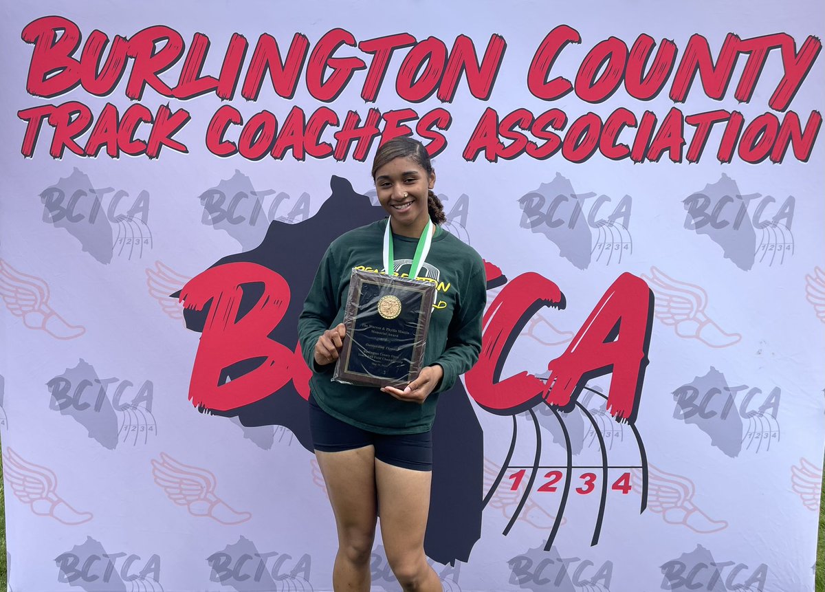 Congratulations to Alyana Meador for becoming Burlington County Open champion in the shot put, placing 6th in the discus with a new PR, and earning Burlington County Open “Outstanding Thrower”

<a href="/PembertonSchool/">Pemberton Schools</a>