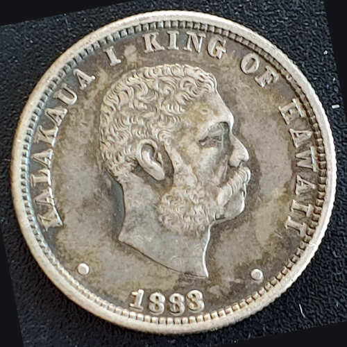 Realized $253 today Lot 205 Hawaii VF 1883 Silver Quarter Dollar #HawaiiCoinage #KingofHawaii allnationsstampandcoin.com/auction-this-w…