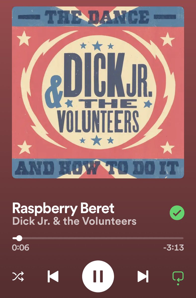 Raspberry Beret by Prince came on and my 8 y/o daughter looks at me and says “I don’t like this. Can we listen to the better one please” Sure thing kid! One better version from #DickJrandtheVolunteers coming right up! 😉 @dicksp8jr great job appealing to the younger generation!