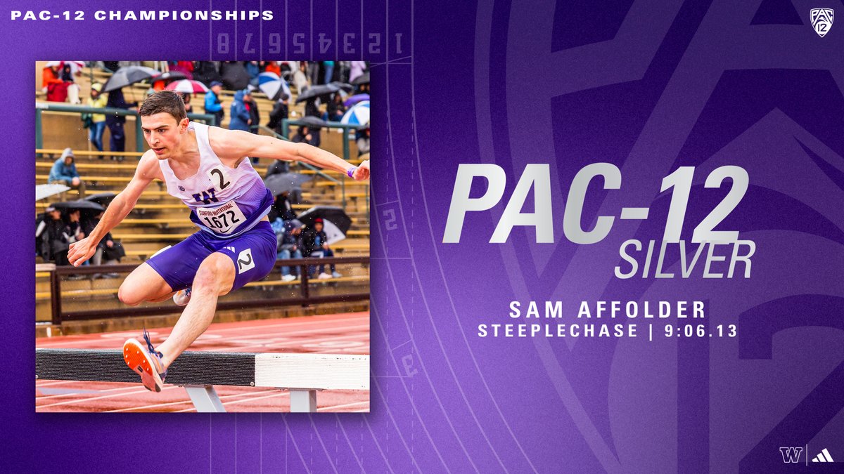 Sam Affolder's previous best Pac-12 finish was 7th in 2022. Now he's on the podium alongside his teammate. 🥇🤝🥈 #GoHuskies