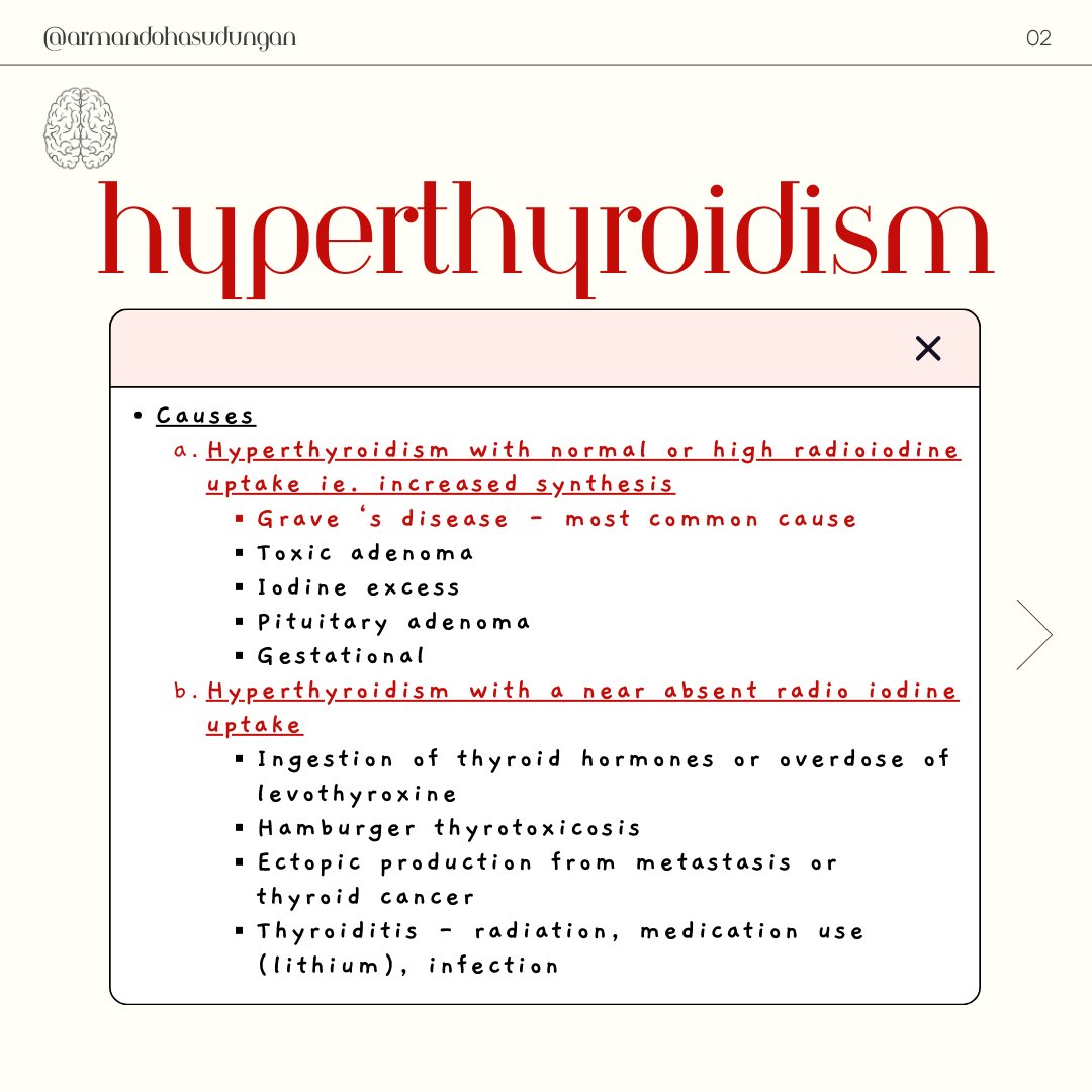 The case of the week was Grave's disease, the most common cause of hyperthyroidism!

Hyperthyroidism is defined as elevated thyroid hormones (TH) ie. T3 and T4  in circulation.

Watch the full video here: youtu.be/Urwbo61a6Po?fe…
.
.
.
#Armando #hyperthyroidism #gravesdisease