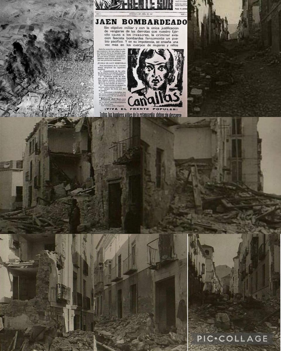 El 1 de Abril de 1937 a las 17,20 horas, los Junker trimotor, fabricados en Alemania con pilotos españoles bombardearon la capital jienense. Ese infame bombardeo de Jaén, llamado-EL “GUERNICA ANDALUZ” #MemoriaHistórica Por.- Paco Barreira
