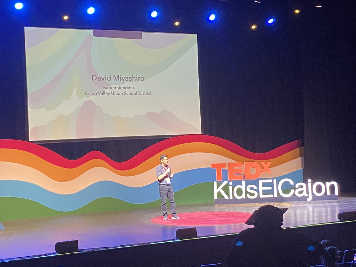 Thank you, @davidmiyashiro , for bringing TEDxKids to El Cajon! Our kids belong on the big stage! @CajonValleyUSD @TEDxKidsElCajon