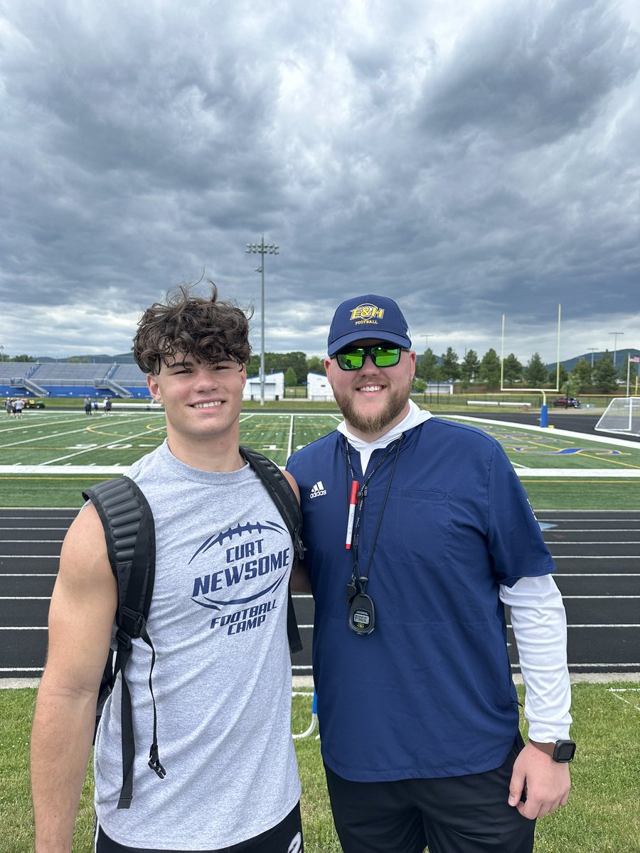 Had a great camp <a href="/EmoryHenry_FB/">E&H Football</a> ! Enjoyed being coached by <a href="/CoachBuzzo/">Tommy A. Buzzo</a> and speaking with @CoachNewsomeEHC @_CoachShort_ @CoachDub_58 <a href="/coachpaschal_/">Darron Paschal Jr. (DP) M.O.L</a> <a href="/CoachCoe_/">Parker Coe</a> ! Can’t wait to be down soon!