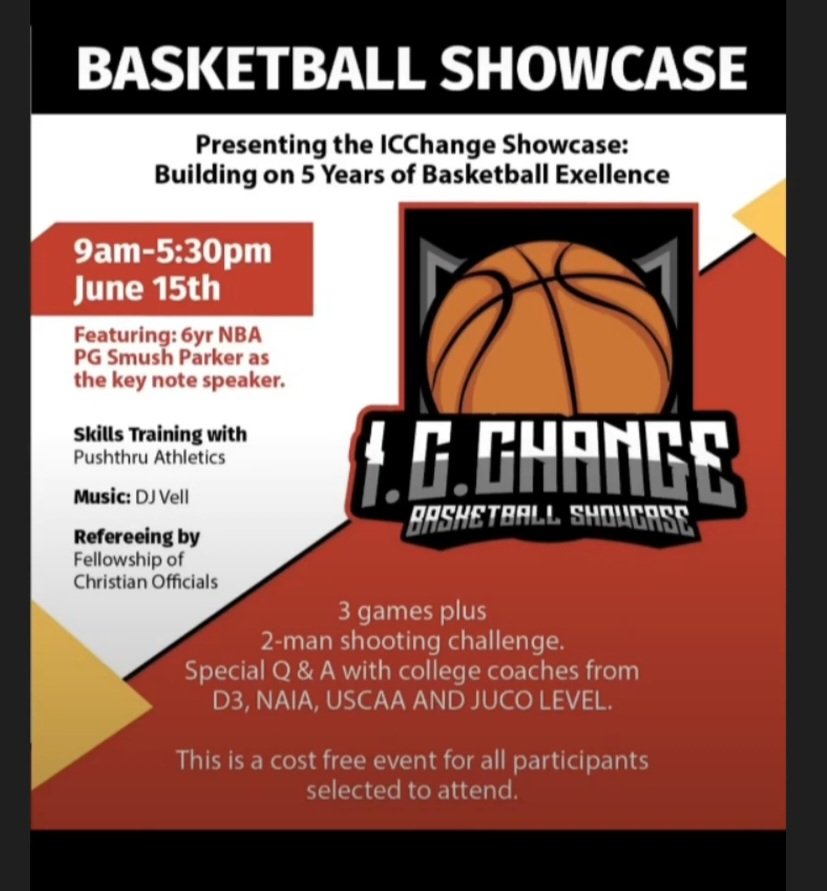 The #ICChangeShowcase isn't about anything other than helping others and doing it for FREE. This #BasketballShowcase is DIFFERENT. Lock in with us and what makes #TheBigShowcaseforthesmallschools special. June 15th, 2024 #BiggerThanBasketball