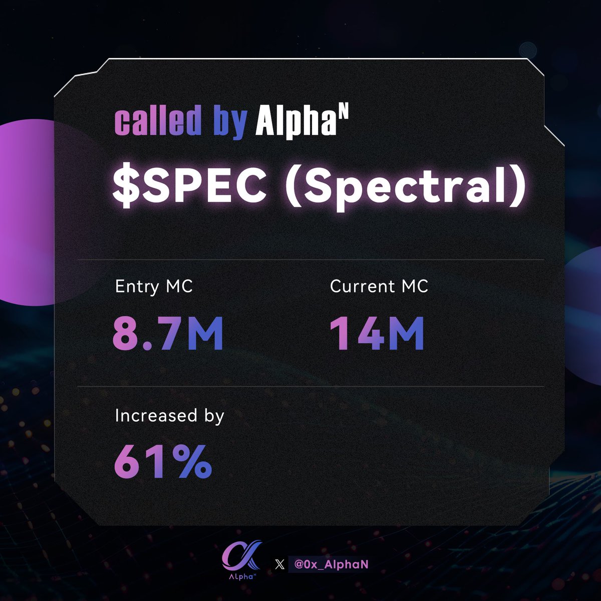 In case you have been following us, you surely won't fail to notice $SPEC. 
#AI #Ritual #Gensyn #Grass #KIP #Modulus #Polywrap #Morpheus #Flock #WLD #FET #ARKM