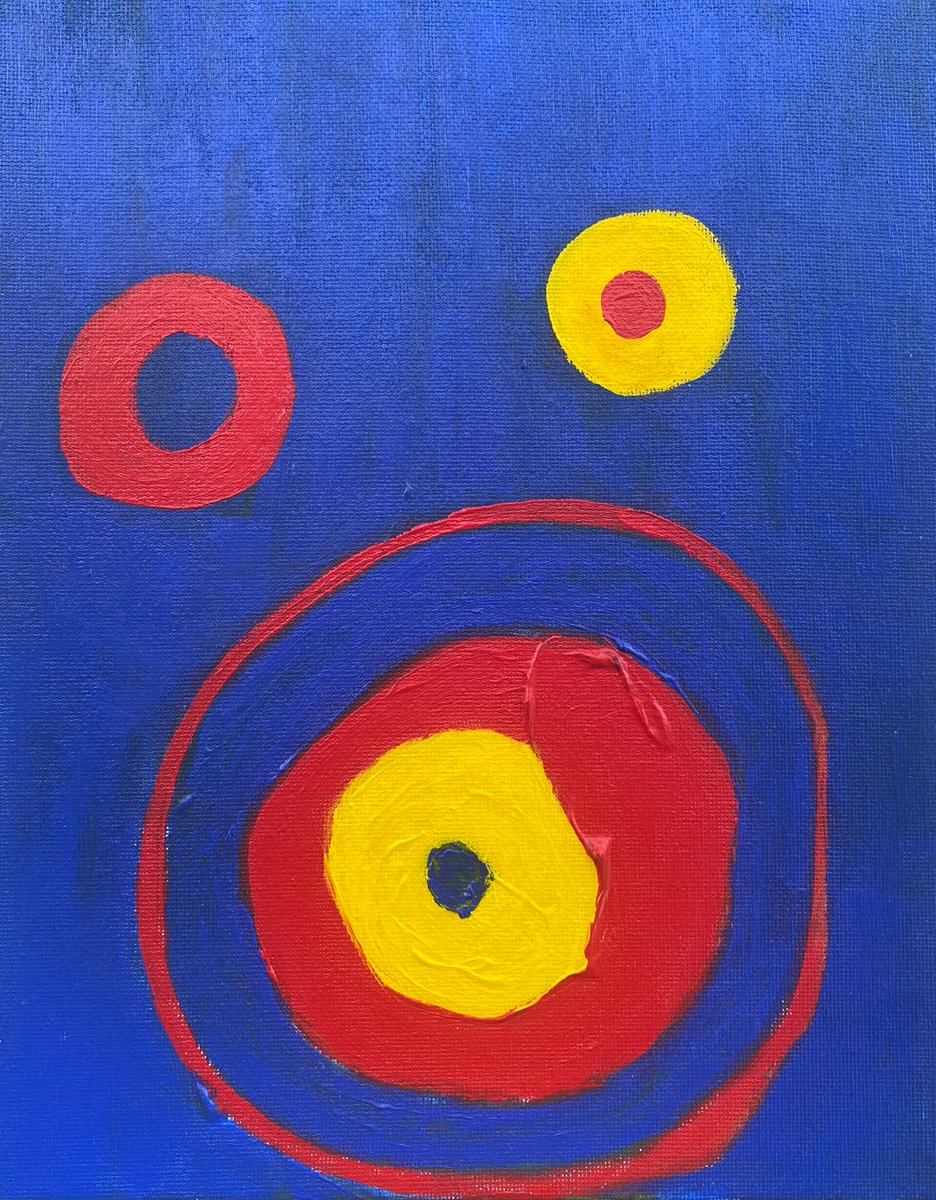 Red, Yellow, Blue, Abstract Painting tuppu.net/ff4933ac #Etsy #RoseRefour #ArtGifts