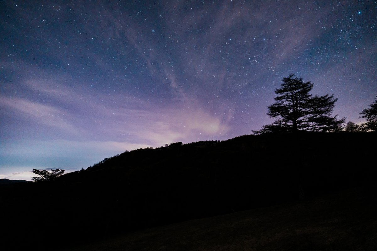 2024/5/11 低緯度オーロラ　長野県入笠山付近から撮影
SONY α7Ⅳ, ISO 3200, F1.4, 4s, SIGMA 20mm F1.4 DG DN | Art