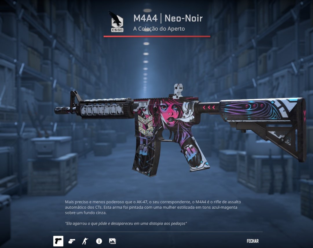 🚨SORTEIO RELÂMPAGO!
Salve rapaziada, estou AO VIVO, tardei mas não falhei né?e vou sortear essa M4A4 NEO-NOIR HOJE na live para subs, no finalzinho da live!!!
Os subs também estaram participando do sorteio de Maio que é a Ak-47 HeadShot. SÓ VEM!!!
📺twitch.tv/peksfps
