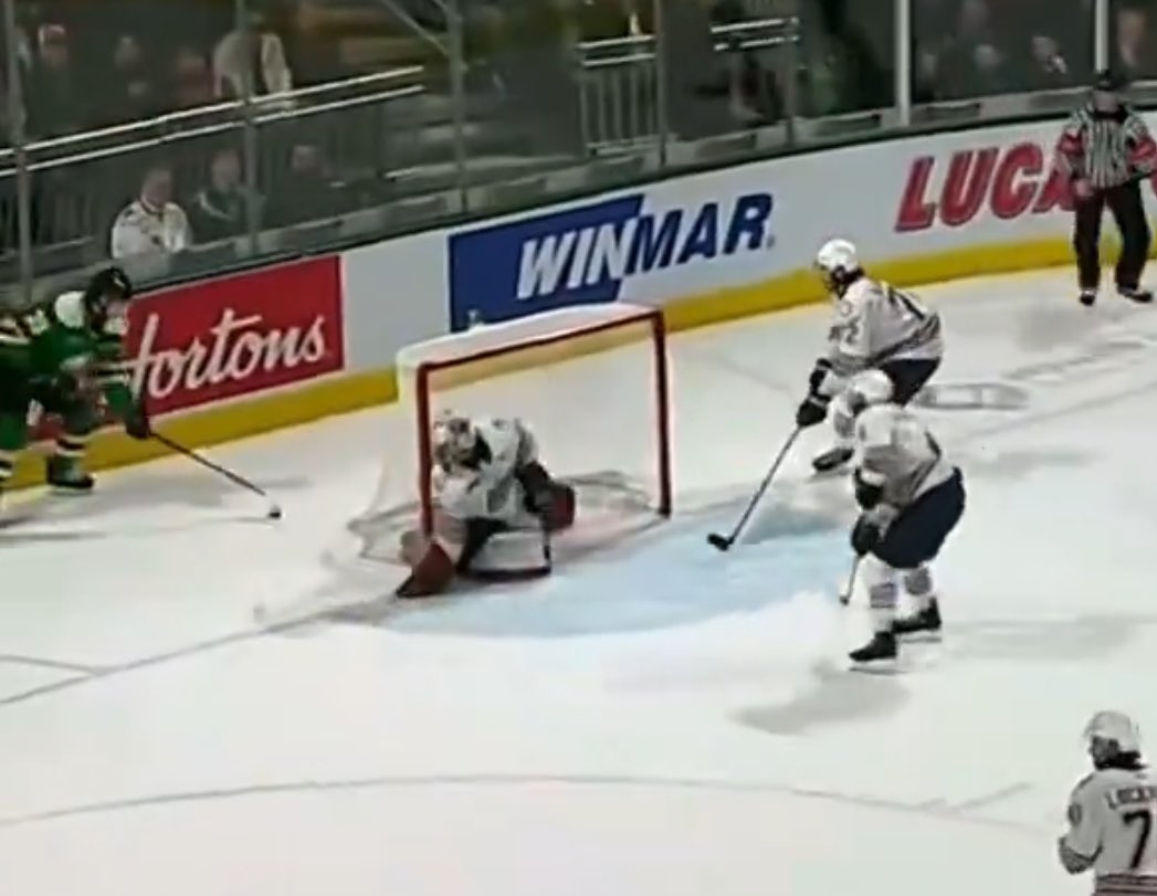 When the goalie is basically giving the top half of the net like this it’s almost dumb not to do the Legger