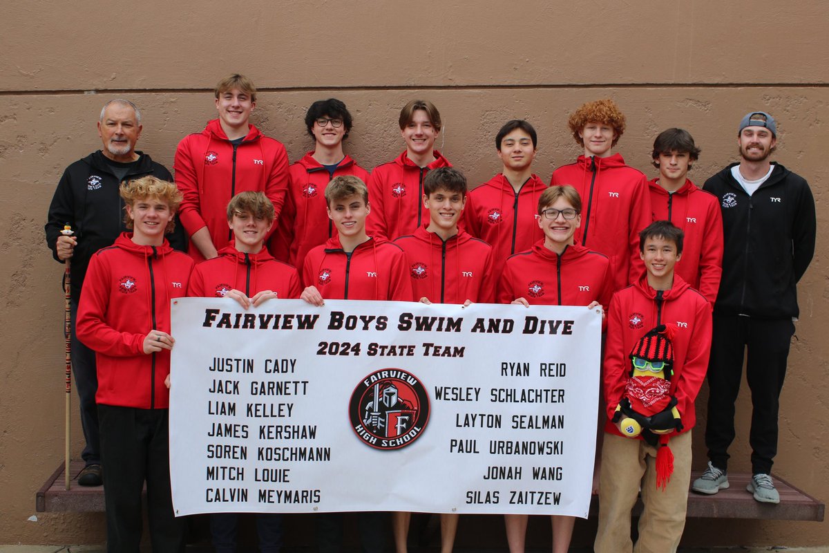 Fairview swim takes 5th at State. Sko Knights!!!