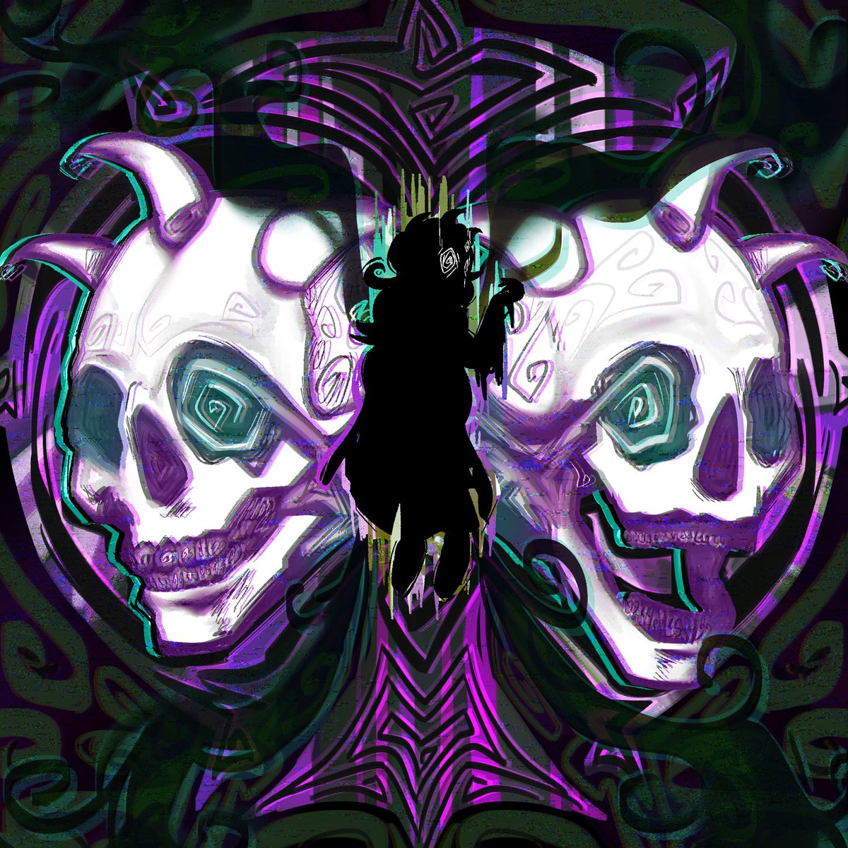 prab_idk's tweet photo. Doom, the aspect of futility, rules, death, fate, and the inevitable.

I did the track art for "Dread Monument" in the newly released album "Duodenary" by @DeltaStuck !
#VastError https://t.co/3vxnPZvxpf