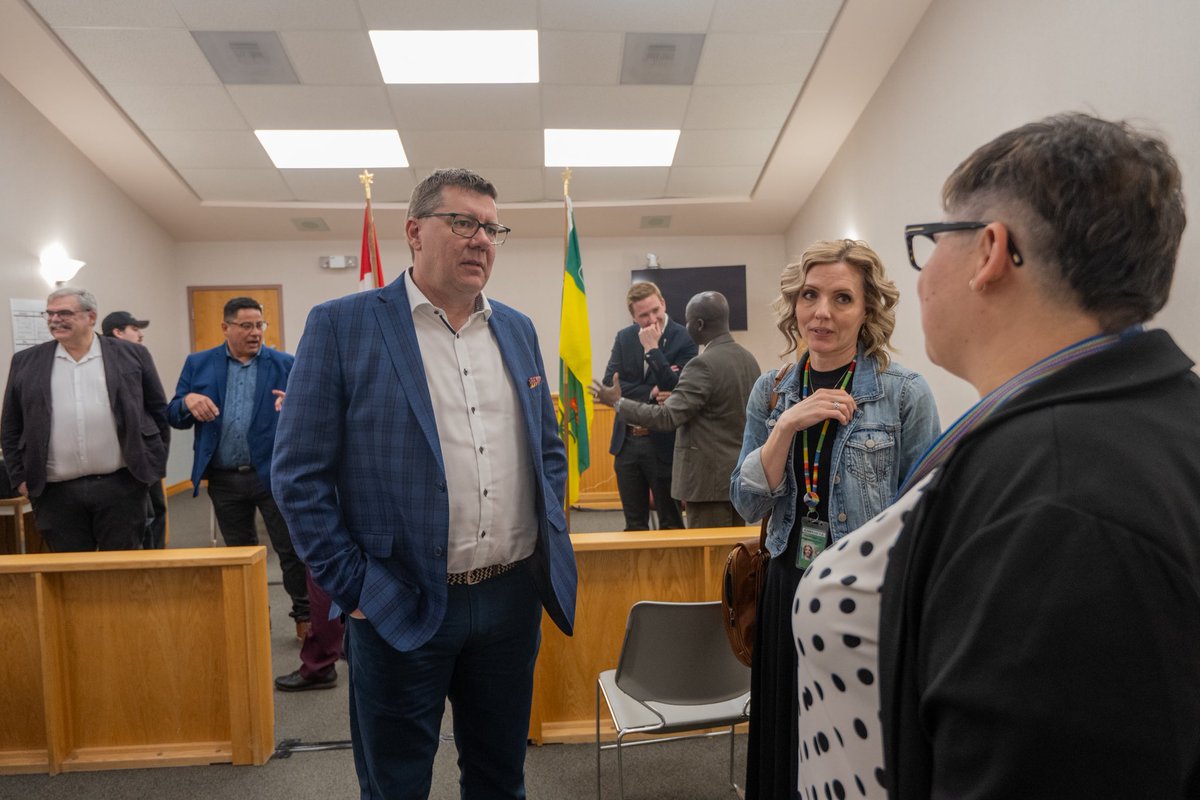 Honoured to join Minister of Justice and Attorney General Bronwyn Eyre and MLA for the Battlefords Jeremy Cockrill to announce the expansion of the Drug Treatment Court Program to North Battleford as part of our governments $574 million investment in mental health an addiction…