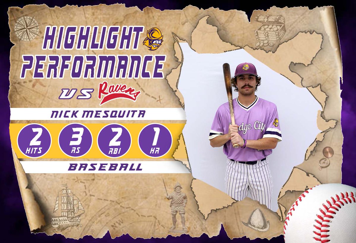 ⚾️Highlight Performance of the Day⚾️ Highlight Performance of the Day for Baseball goes to Nick Mesquita...he was 2-4 w/HR, 2B, 2 RBI, 3 RS, & HBP vs Coffeyville in Game 3 of 1st rd playoff series #GoConqs #BurnTheBoats @nickmesquita12