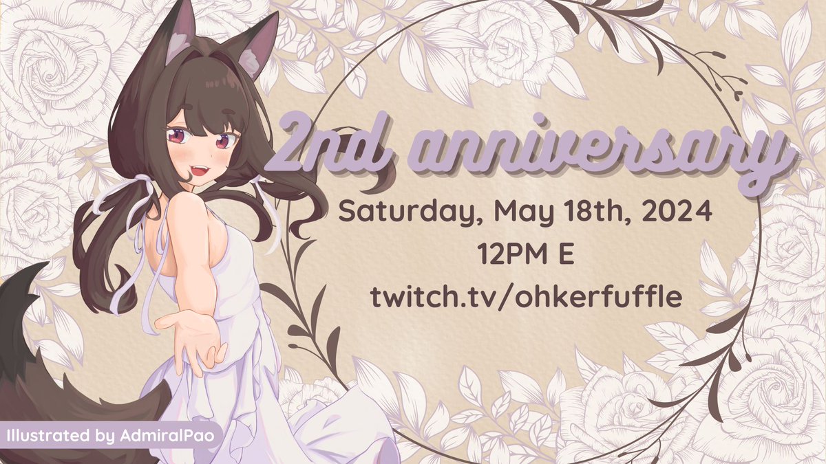 ต (＾● ⋏ ●＾) ต

Celebrating 2 years of streaming on Saturday, May 18th, 2024 at 12PM E!

#Vtubers #ENVtuber