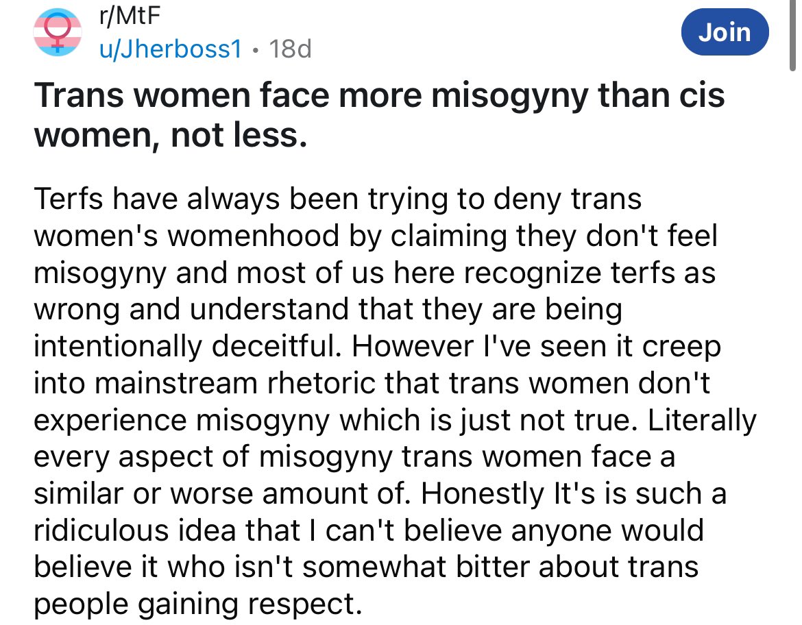 Apparently MEN face more misogyny than women…🤡🤡