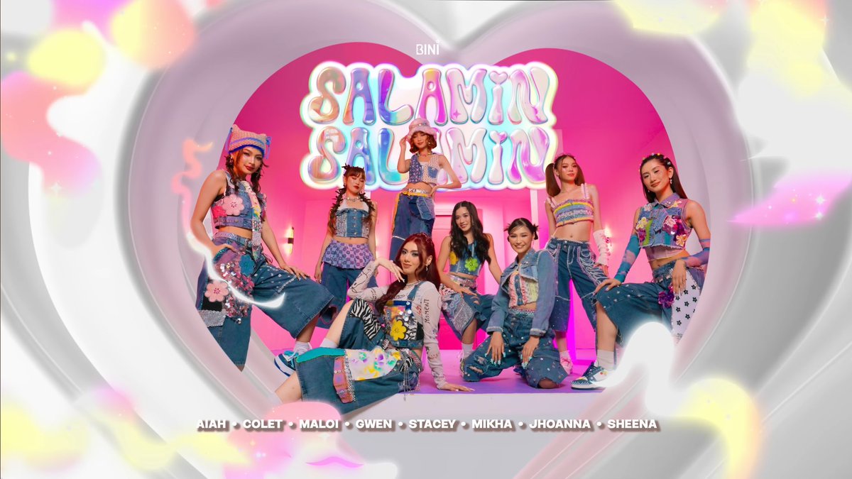 BINI's 'Salamin, Salamin' has reached #1 on YouTube PH chart with 890.2K views (May 10).