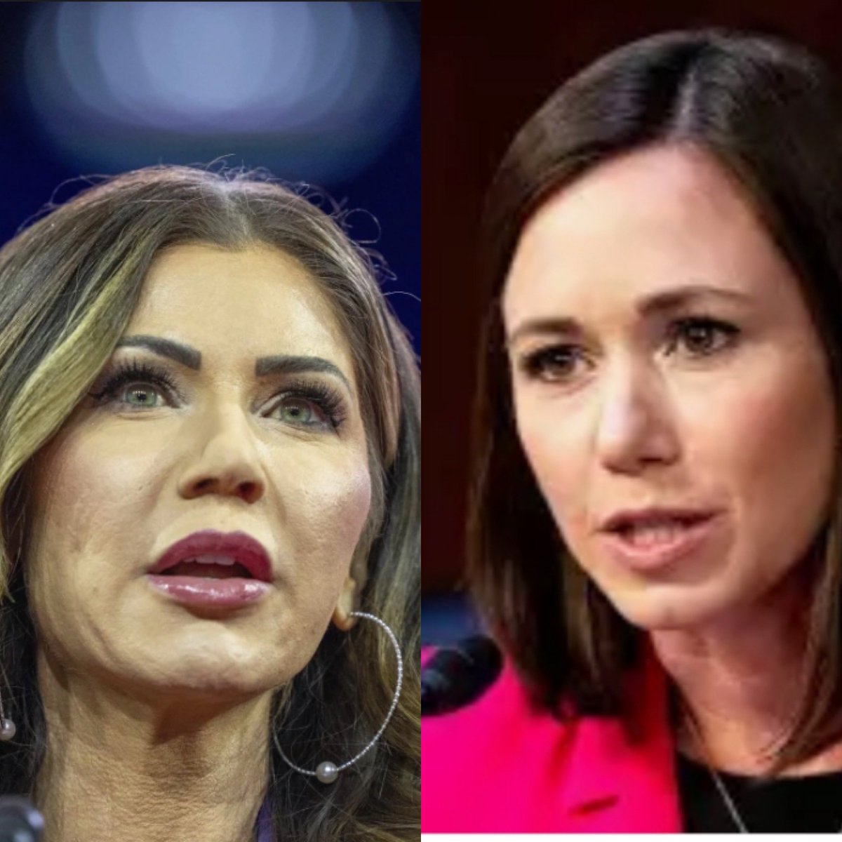 KRISTI NOEM vs KATIE BRITT

WHO wears CRAZY better? 

Kristi “Puppy Killer” Noem or
Katie “Blessed be the Fruit” Britt

Both are certifiable candidates for an insane asylum, but who is Queen of Whacked Town…? 🤔
#ProudBlue #DemVoice1 #VoteBIGblue