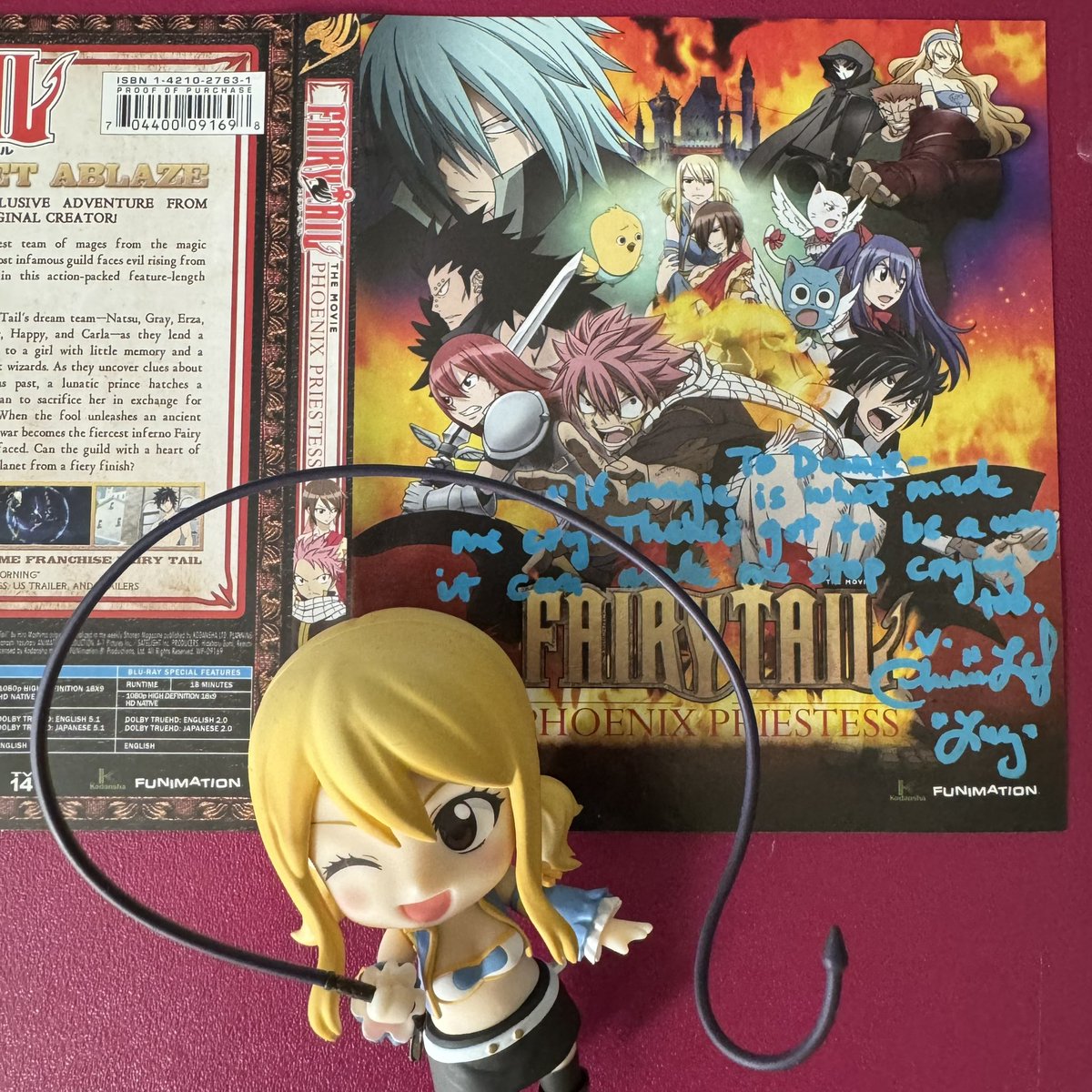 Thanks for letting this happen, @OGCollectibles . Glad to have these two items signed by @CheramiLeigh once again. 💙🗝🌟

#CheramiLeigh #FAIRYTAIL #FairyTailPhoenixPriestess #SgtFrog #KeroroGunso #ケロロ軍曹 #NatsumiHinata