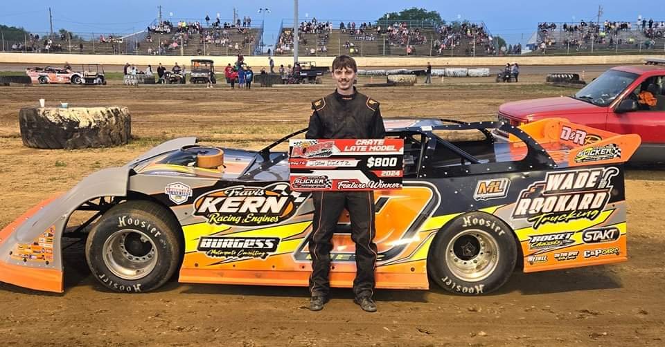 Tonight's Crate Late Model feature winner Josh Dietz.