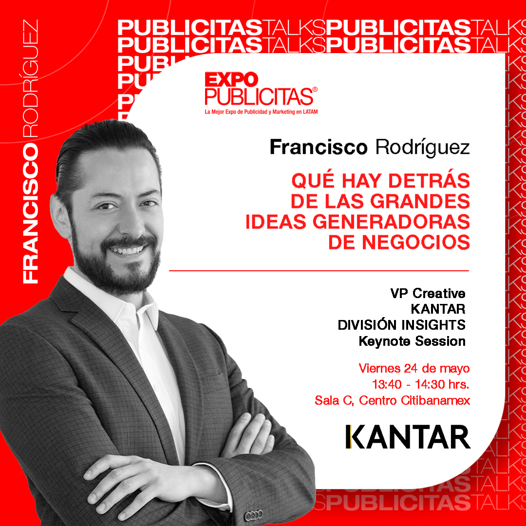 Francisco Rodríguez de @KantarLatam compartirá contigo los factores de éxito para mantener la presencia de tu #marca en #medios, con contenidos creativos y relevantes.
Últimos lugares. ¡Aprovecha 3 MSI!
expopublicitas.com/conferencias/
#publicidad #marketing #BrandEquity #ContentMarketing