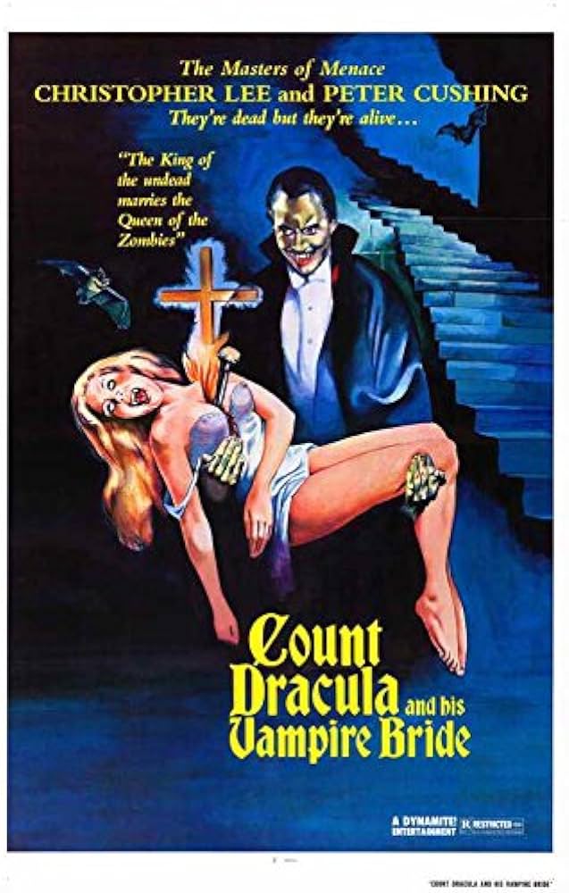 Now showing on Stevegoolie Saturday Night...Count Dracula and His Vampire Bride (1973) on classic DVD 📀! #movie #movies #horror #dracula #countdracula #countdraculaandhisvampirebride #vampires #nosferatu #hammerhorror #hammerfilms #ChristopherLee #RIPChristopherLee #petercushing