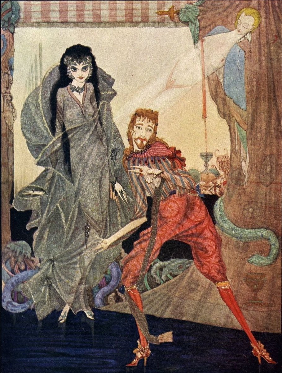 Art for Edgar Allan Poe's tales by Irish artist Harry Clarke