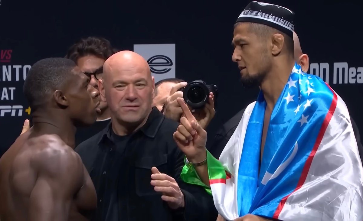 القتال السادس في البطاقة الرئيسية لعرض #UFCStLouis في الوزن الوسط (170) : نور السلطان روزيوبيف (8-34) - خواكين باكلي (6-18)