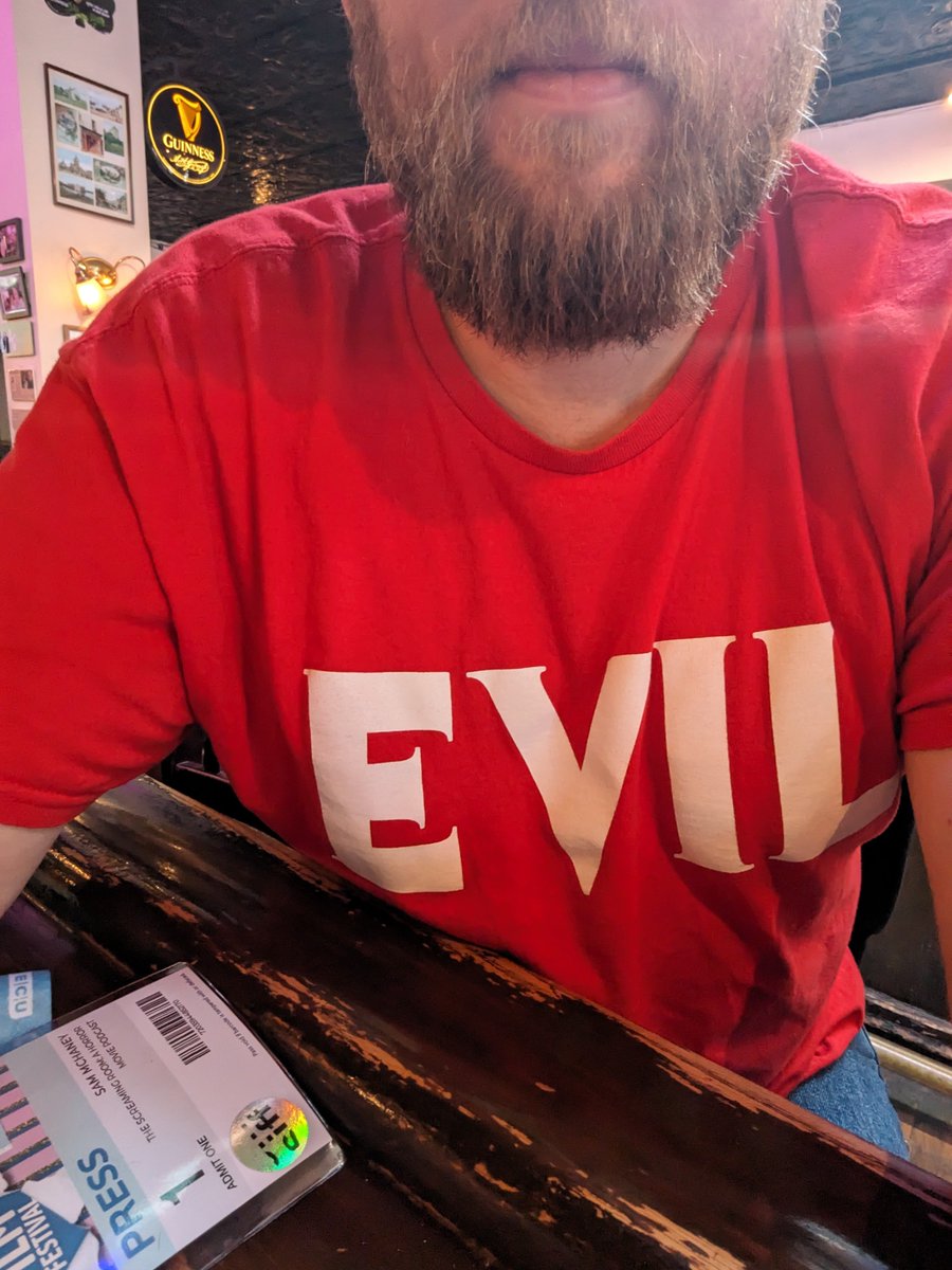 HornblowerRatio's tweet image. Forgot what shirt I was wearing to a screening of EVIL DOES NOT EXIST this afternoon. As I walked inside someone yelled &quot;you DO exist!&quot; at me. I did not realize what he meant until I sat down in the theater. 🙃#siff #siffty