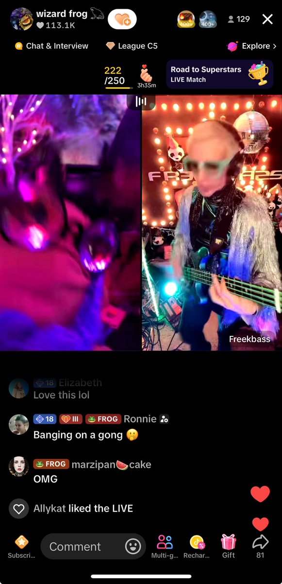 pember_emily's tweet image. @freekbass @motheroffrogss and #wizardfrog #tiktok stream from last night! Come hang out with us tonight!