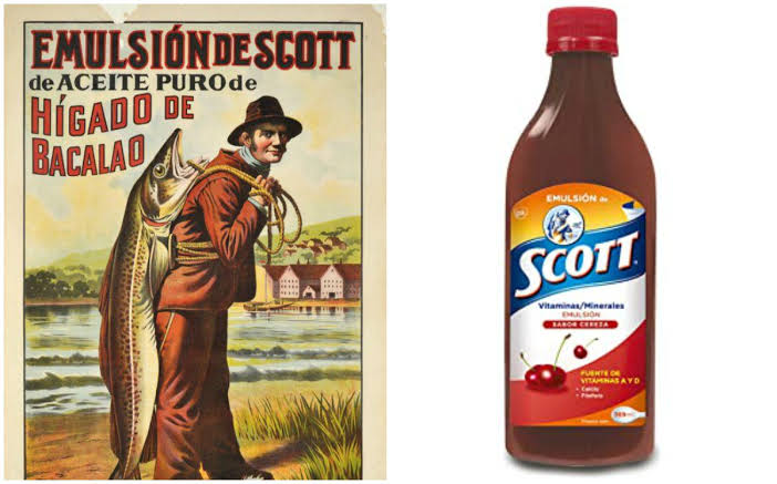 IvanGarrido2020's tweet photo. Ignoro si fue el caso de ustedes, queridos, pero en mi infancia fui una víctima más de la Emulsión Scott (receta original rosota y horriblota), por lo que hoy les traigo algo de la historia de este producto salido del noveno círculo del infierno de Dante. HILO: https://t.co/tpTfvOflNx