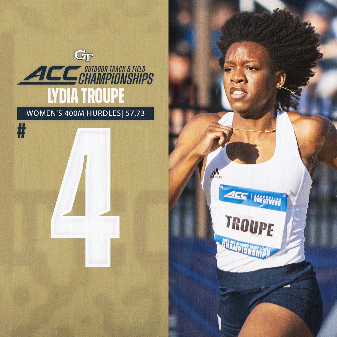 Lydia Troupe➡️ Women’s 400 Meter Hurdle Finals All ACC Second Team Honors✅ #StingEm 🐝