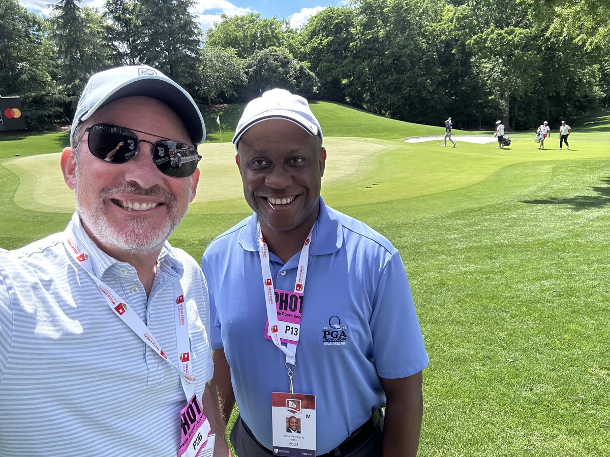 So nice to run into my old colleague ⁦@NateWimberly⁩ ⁦@WellsFargoGolf⁩ great to see he’s still doing what he loves!